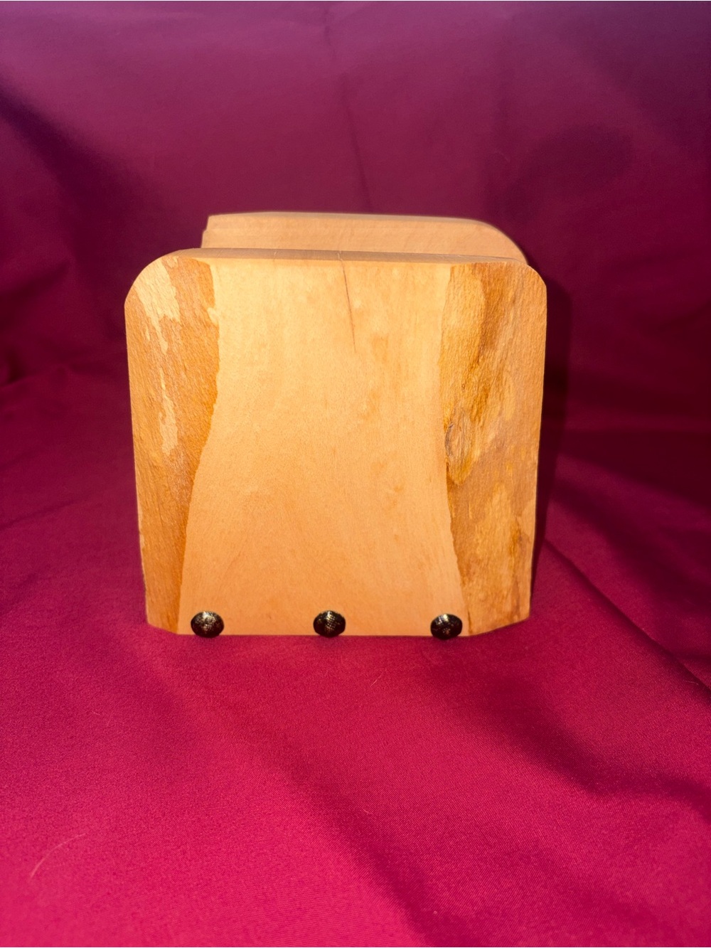 Handcrafted Live Edge Maple Rustic Napkin Holder